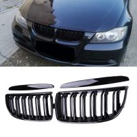 1 Pair Gloss Black Car Front Bumper Grilles Auto Grille Racing Grill For BMW E90 E91 3 Series 323I 328I 335I 330I 325I 05-08 ABS