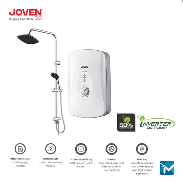 Joven SL30 Series Instant Water Heater with Rainshower 8” - (SL30e-RS ...