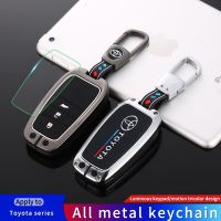 Zinc Alloy Car Key Case Cover holder for Toyota RAV4 Crown Hilux Fortuner Camry Land Cruiser Prado Innova Rav4 Fortuner Protect Shell Fob Keyless Remote Car Accessories