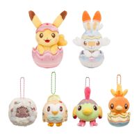 TOMY Pokemon Anime Figure Plush Doll Pendant PC 2021Easter Scorbunny Natu Torchic Birthday Present for Kids Model Toys