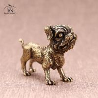 Copper Dog Figurine Miniature Small Desk Toy Ornament Vintage Brass Pet Puppy Sculpture Antique Animal Statue Decoration Crafts