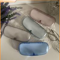 W-AESTHETIC โปร่งใสโปร่งใส สร้างสรรค์และสร้างสรรค์ พลาสติกทำจากพลาสติก ป้องกันแรงกด กล่องเก็บของสำหรับเก็บ เคสลายแว่นตา กล่องป้องกันสำหรับป้องกัน กล่องใส่แว่นตา