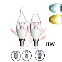 【❉HOT SALE❉】 yanjina85828158 โคมไฟหลอดไฟ Led E12 E14หรี่แสงได้10ชิ้นโคม8W สปอตไลท์ Led Lampu Gantung Kristal 800lm สีขาวอบอุ่นสีขาว