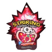 Kẹo Nổ Striking Hong Kong Popping Candy Vị Dâu Strawberry Gói 30g