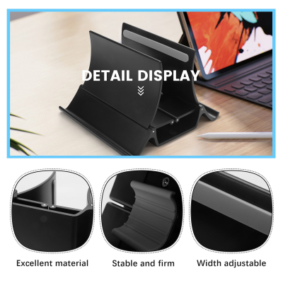 Vertical Laptop Stand, 3 in 1 Laptop Stand with Gravity Sensor and 2 Stands Laptop Holder for MacBook for Notebook