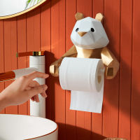 Resin Panda Figurin Roll Toilet Tissue holder Wall Mounted Tissue Holder Paper Tissue box Holder Bathroom Decoration Tissue Box