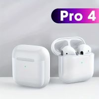 หูฟังบลูทูธสำหรับเล่นกีฬา,อินเอียร์สองหู True Wireless Pro4หูฟังบลูทูธสแตนด์บายได้ยาวนานเป็นพิเศษ