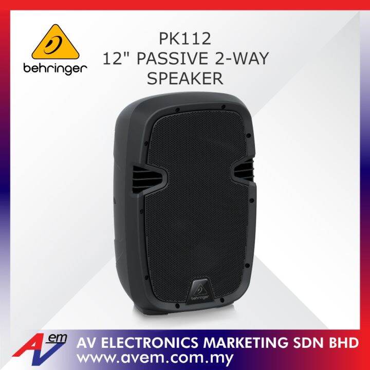 BEHRINGER PK112 Passive 600-Watt 12" PA Speaker System | Lazada