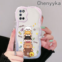 เคส Chenyyka สำหรับ OPPO A52 A72 A92เคส4G ลายการ์ตูนวันที่ดีของสัตว์ดีไซน์ใหม่เนื้อครีมขอบลอนนิ่มเคสมือถือกันกระแทกแบบใสเคสโปร่งใสลายกล้องถ่ายรูปเรียบง่ายอ่อนโยนฝาครอบป้องกัน