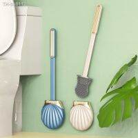 ▧ Silicone Toilet Brush Long Handle Toilet Brushes With Holder Wall Mounted WC Toilet Cleaning Brush Set Bathroom Accessories