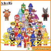 Adoolla ขายดี Minifigures โลหะโซนิคการ์ตูน Amy Rose เงาของเล่นเรื่อง Nakkurusu บล็อกตัวต่อ Kids Toys【cod】