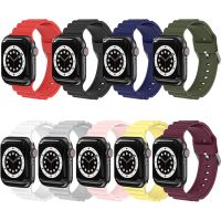 ▽ Strap For Apple Watch band 44mm 40mm 38mm 42mm 40 44 mm Silicone smartwatch watchband bracelet iWatch 1 2 3 4 5 6 se band