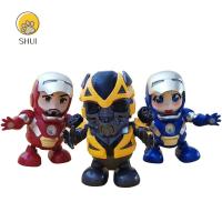 SHUI70300 ปอปอิดไฟฟ้า พิเศษ ของขวัญวันเกิด Sing Dance โมเดลของเล่น Anime Action Figures Marvel Avengers Spider-Man หุ่นไอรอนแมน Dance Super Robot Dance Super Hero กัปตันอเมริกา แอ็คชั่นฟิกเกอร์