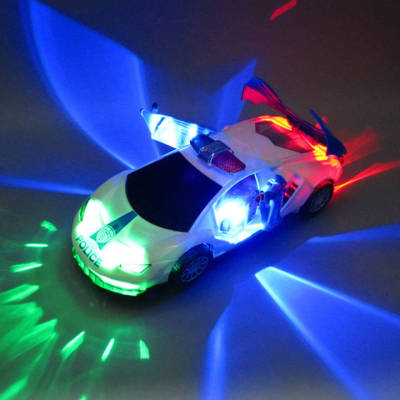 1pc Electric 360 Rotation Police Car Vehicle with LED Music Education Toy for Kids Children Gifts