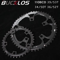 BUCKLOS Road Bike Chainring 110BCD 50T34T 5236T 5339T จักรยานฟันแผ่นคู่จักรยาน Chainwheel สำหรับ891011ความเร็ว