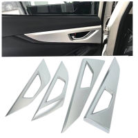 4PcsSet Car Door Handle Bowl Cover Interior Decoration Trim For Subaru XV 2018 Chrome Matt Accessories