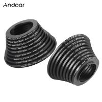 Andoer 18 PCS 37-49-52-55-58-62-67-72-77-82mm Step Up/Step Down เลนส์กรองแสงสายชาร์ตโทรศัพท์แอนดรอยด์ชุดแหวน