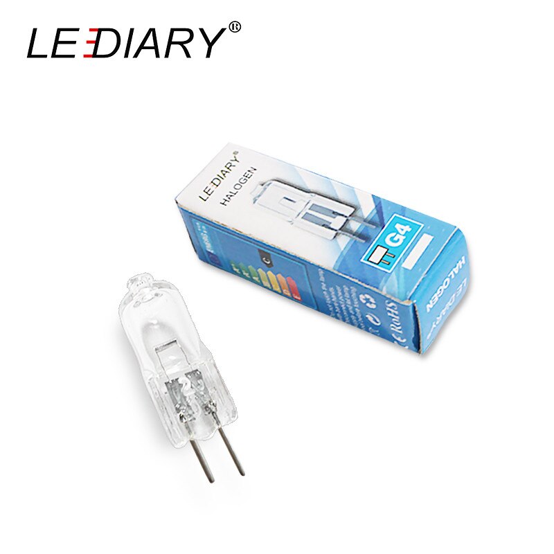 2 x LEDIARY Top Quality Halogen G4 Bulb 12V JC Halogen Lamps Dimmable 20W 