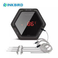 Inkbird 150ftบลูทูธตะแกรงทำอาหารเครื่องวัดอุณหภูมิบาร์บีคิวIBT-6XS 4 probesสีดำที่มีแม่เหล็กกลับ,1000 มิลลิแอมป์ชั่วโมงLi-แบตเตอรี่,USBสายชาร์จ,จับเวลาและปลุก