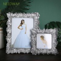 NEEDWAY Retro Picture Display DIY Home Decor Photo Frame Silver Gold Wedding Resin Photography Props Decoration Party supplies/Multicolor