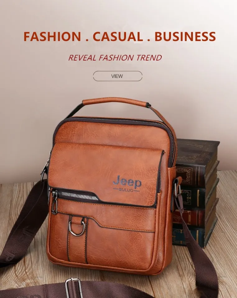 Jeep Buluo Man's Bag 2pc/set Men Leather Messenger Shoulder Bags Business  Crossbody Casual Bags Famous Brand Male Drop Shipping - Shoulder Bags -  AliExpress