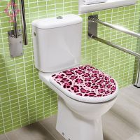 New Pattern Toilet Lid Sticker Sea WorldFlower Waterproof Toilet Seat Cover Stickers Bathroom D