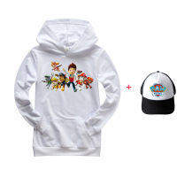 PAW PATROL เสื้อมีฮู้ดสำหรับเด็ก,เสื้อสเวตเชิ้ตเด็กหญิงเด็กชายมีกระเป๋าแขนยาวสำหรับเด็กผู้ชาย2-16ปี65% ผ้าฝ้าย + เส้นใยโพลีเอสเตอร์35% 0000