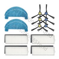 ชุดเปลี่ยนไม้ถูพื้นไม้ถูพื้นมีแปรงข้างตัวกรอง Hepa เครื่องดูดฝุ่นสำหรับ A80 Ilife Plus ชิ้นส่วนเครื่องดูดฝุ่นชิ้นส่วนเครื่องดูดฝุ่นหุ่นยนต์ตัวกรองแปรง