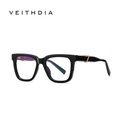 VEITHDIA TR90กรอบแว่นตาแฟชั่น + แผ่นเฟรมขนาดใหญ่ BC911แว่นเลนส์อ่อนต่อต้านสีน้ำเงินของผู้หญิง