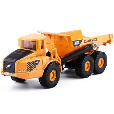 Alloy 1:87 Scale Dump Truck Diecast Construction Vehicle Cars Lorry Toys Model