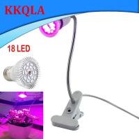 QKKQLA 18 LED Grow Light 360 Degrees Flexible Lamp Holder Clip Plant Flower Light For Hydroponic Indoor Plant Bulb Planter