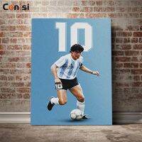 ผ้าใบ Conisi Diego Armando Maradona พิมพ์ลาย The Great Argentina โปสเตอร์ตกแต่งฟุตบอลดาวของตกแต่งบ้านทันสมัย1ชิ้นกรอบด้านในหรือไร้กรอบ