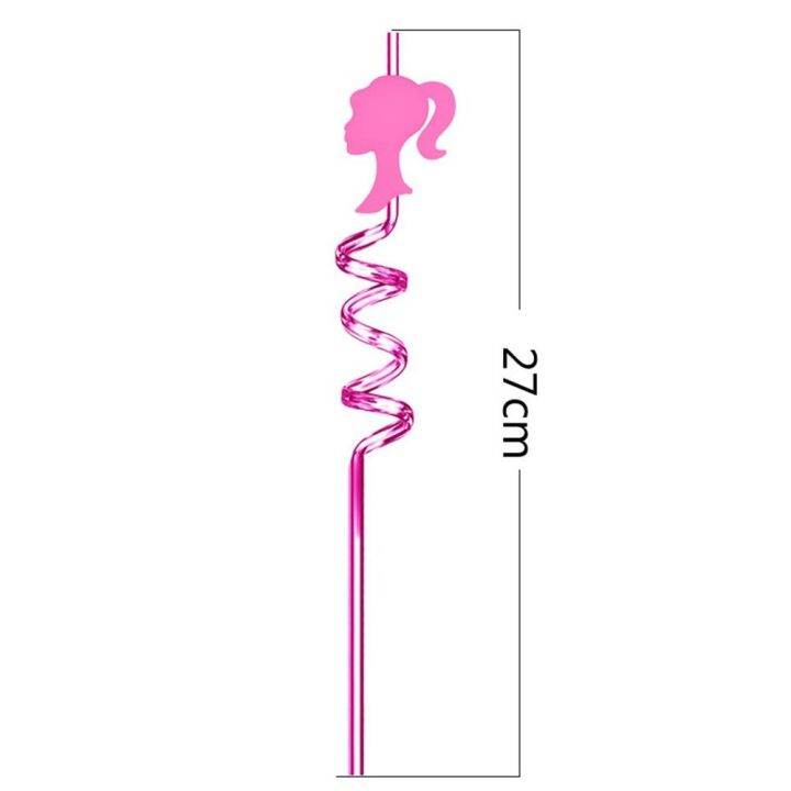 flate-โปร่งใสโปร่งใส-หลอด-barbiee-พลาสติกทำจากพลาสติก-ใช้ซ้ำได้-หลอดดูดน้ำ-แฟชั่นสำหรับผู้หญิง-สีชมพูอมชมพู-หลอดเจ้าหญิงสีชมพู-วันเกิดของสตรี