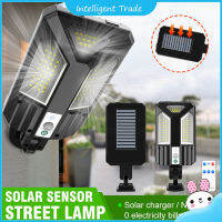 ไฟเซ็นเซอร์ตรวจจับการเคลื่อนไหวโคมไฟถนนพลังแสงอาทิตย์ Led สำหรับ880000lm มี3โหมดให้แสงสว่างไฟถนนกลางแจ้งสวนที่สว่างจ้า