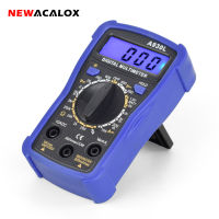 NEWACALOX LCD Digital Display Multimeter Electric Instrument Acdc Ammeter Voltmeter Ohm Portable Clamp Meter Tester Tool