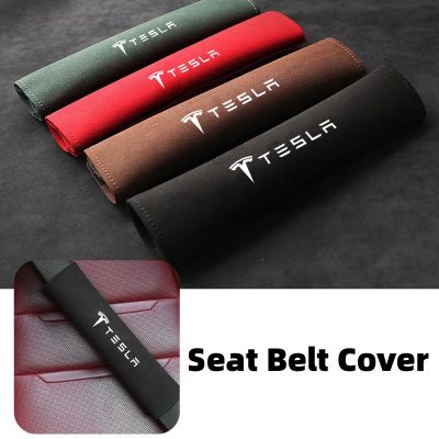 Car Seat Belt Shoulder Cover Auto Protection Soft Interior Accessories For Tesla Model 3 Model S Model X Model Y Roadster