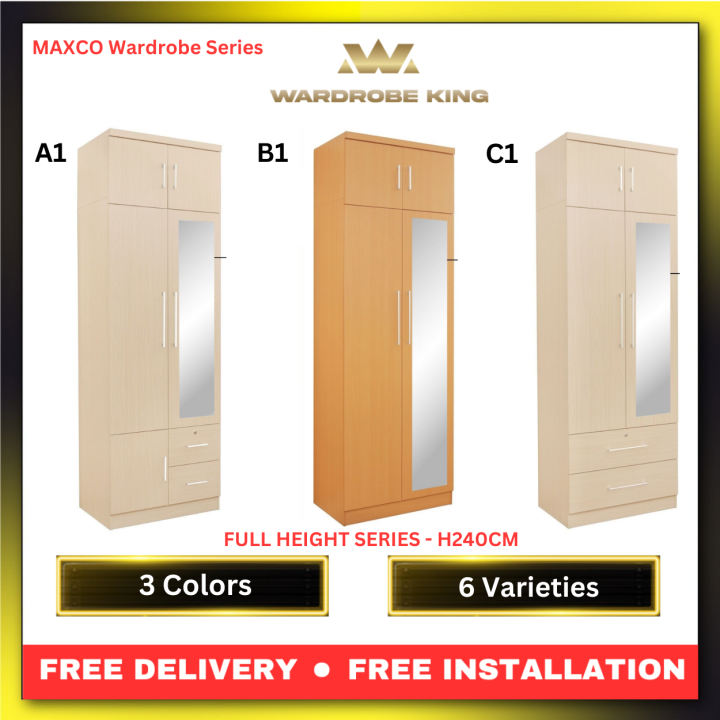 2.5ft MAXCO 3 With Top Open Door WDWardrobe King Lazada Singapore