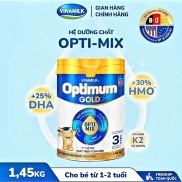 Sữa Bột Vinamilk Optimum Gold 3 Lon 1.45kg - Dành cho bé 1-2 tuổi