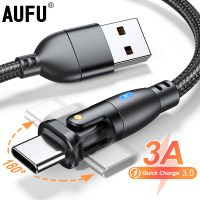 325วังฮีขายดี - / AUFU USB C เคเบิ้ล Type C เคเบิ้ลอย่างรวดเร็วชาร์จลวดสำหรับ Xiaomi 11ครั้ง Pro ซัมซุง S21 3A QC3.0สายข้อมูล USB C ชาร์จโทรศัพท์มือถือ