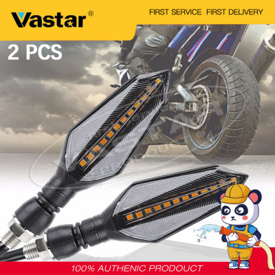 Vastar คุณภาพสูง2Pcs 10มม.ไฟ LED อเนกประสงค์สำหรับรถจักรยานยนต์ไฟสัญญาณเลี้ยวลำดับไหลไฟแสดงสถานะไฟสีอำพันวิ่ง