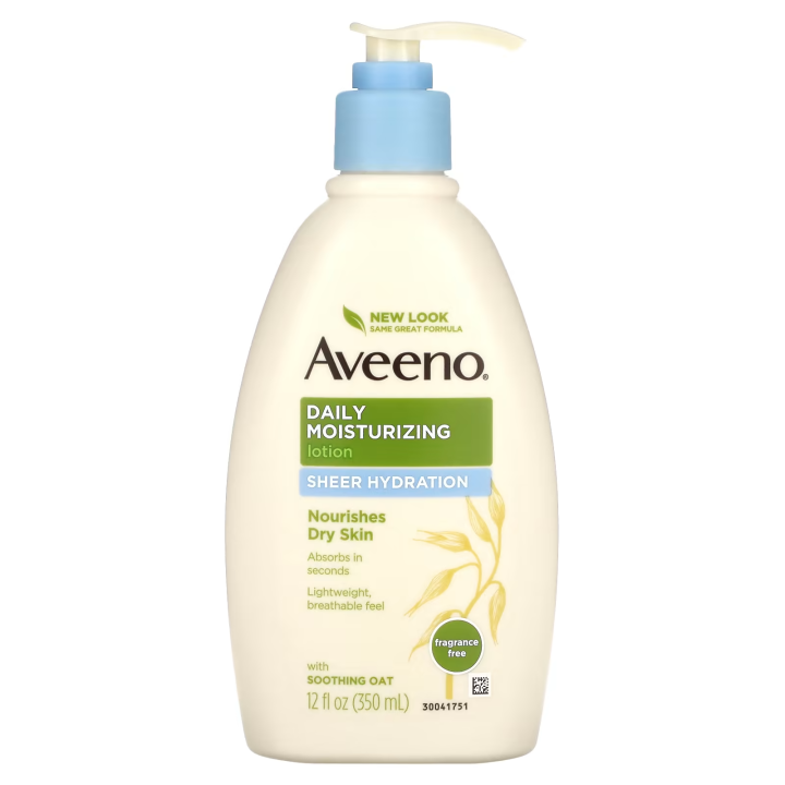 Aveeno Daily Moisturizing Lotion Sheer Hydration Fragrance Free 12 fl ...