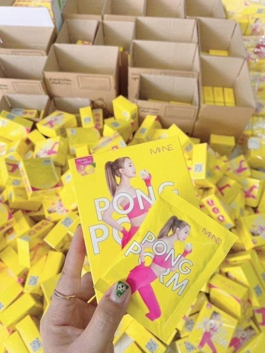 พร้อมส่ง-pong-pom-ผงผอมมายมิ้น-รสน้ำผิ้งมะนาว-1-กล่องมี-5-ซอง