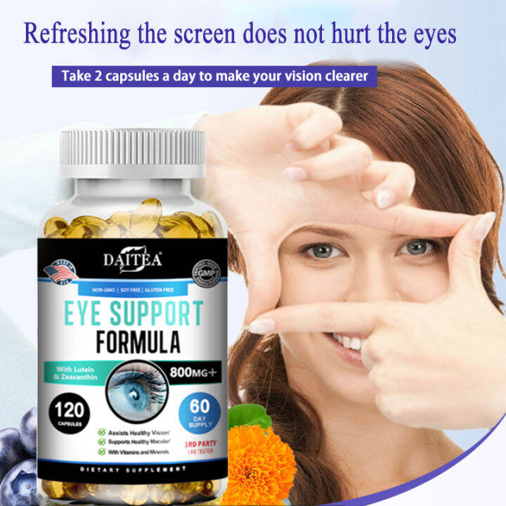 Eye Vitamins with Lutein, Zeaxanthin and Bilberry Extract for Eye