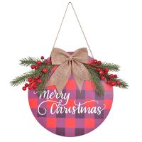 Wooden Welcome Christmas Sign Porch Decoration Rustic Door Outdoor Hanging Vertical Sign Front Door Decoration