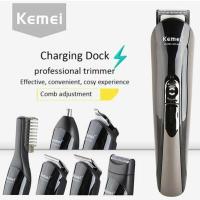 Kemei SUPER GROOMING KIT 11in1 รุ่น KM-600 ชุดเครื่องจัดแต่งทรงผม ปัตตาเลี่ยน ชาร์ตไฟได้ เครื่องโกนหนวด ตัดขนจมูก ตัดผมสั้น ที่ตัดผมไฟฟ้า เครื่องตัดผม ตัดขน บัตตาเลี่ยน โกนผม โกนขน แบตตาเลี่ยน แบบไร้สาย