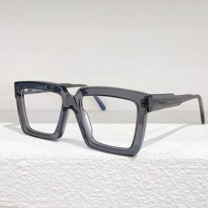 e-k26-acetate-เคลือบสีดำแว่นตาเฟรมคลาสสิกแฮนด์เมดหรูหราแว่นตาผู้หญิงแฟชั่นแว่นตาใบสั่งยาด้วยกรณี