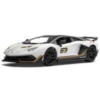 1/24 Lamborghini Aventador Svj63รถรุ่นล้อแม็ก D Iecast ร่างกายด้วยเสียงและแสงดึงกลับรถสปอร์ตของเล่นคอลเลกชันเด็กของขวัญ