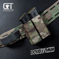 FAST Double 9MM Molle Pistol Magazine Pouch with Built-In Kydex Wedge Insert (KYWI) for Airsoft Pistol Military Glock 17 19