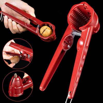 【ในสต็อก + คุณภาพสูง】Nutcracker Sheller คลิปช่องทาง Nut Cracker Splash Proof Plier วอลนัทโลหะ Sheller Nut Pecan Nutcracker Cracker Nutcracker