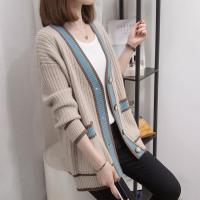 ✘ เสื้อกันหนาวคอวี Cardigan ผู้หญิงสบายๆหลวมถักเสื้อสเวตเตอร์ถักบางสบายแจ็คเก็ตแบบถัก